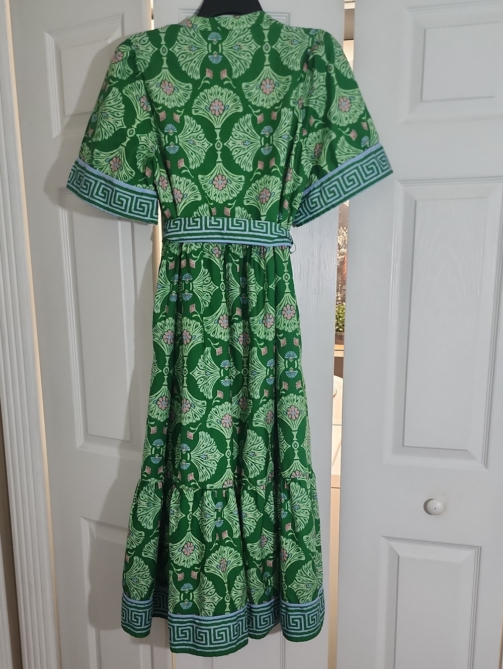 Crown And Ivy Green And Blue Print Dress Size L - Picture 7 of 12